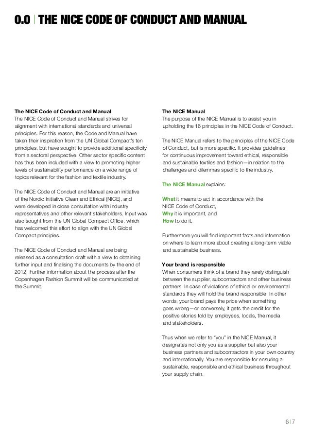 Code of ethics for fashion industry 98 Code of ethics for fashion industry 93